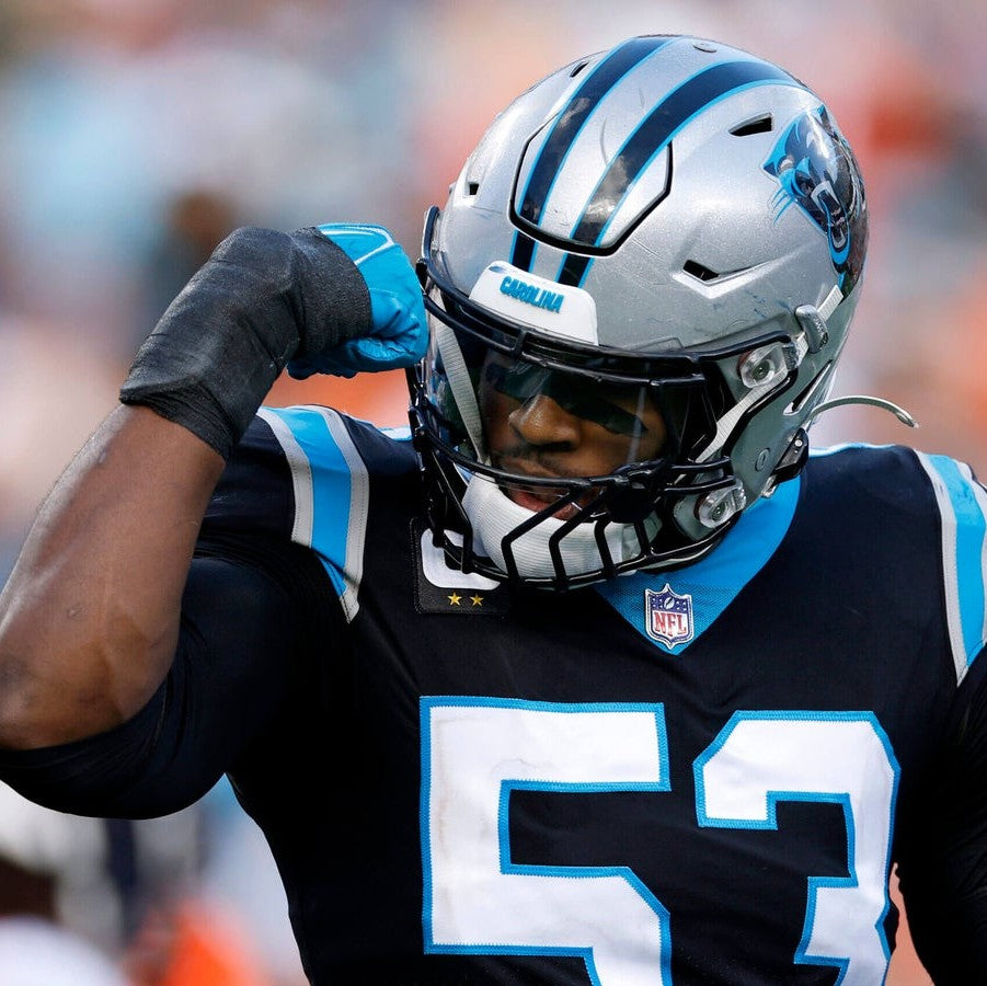 Brian Burns GAME WORN 💪 11/21/21 Carolina Panthers Nike On-Field NFL Jersey vs. Washington Commanders Also includes PSA Authenticity ✅