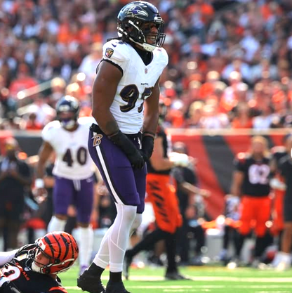 Tavius Robinson GAME-WORN💪09/07/2025 Baltimore Ravens💜NFL Jersey vs. Buffalo Bills🦬