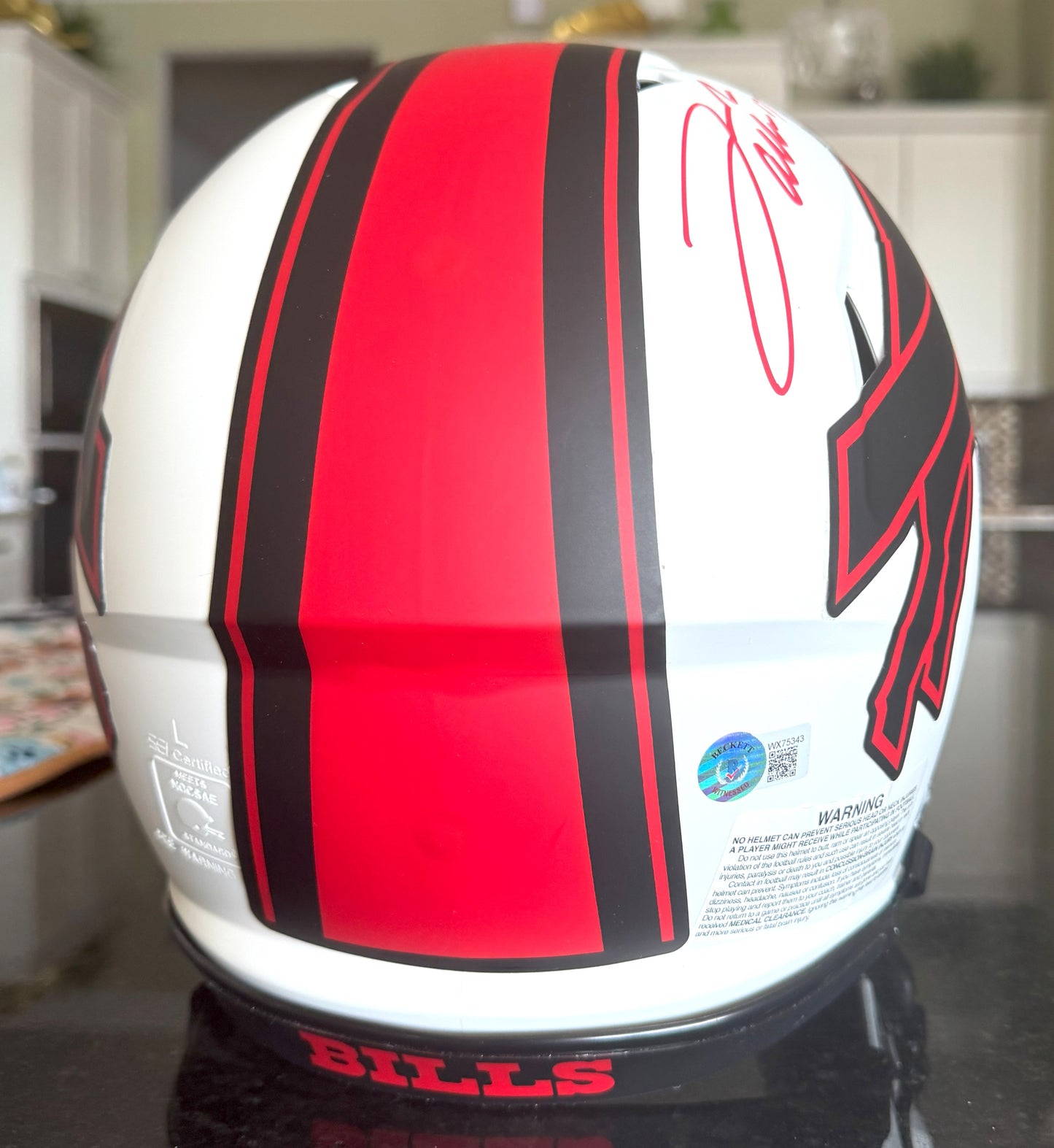 JOSH ALLEN Signed✍️Buffalo Bills🦬Full-Size Authentic On-Field Lunar Eclipse Alternate Speed Helmet (Beckett)
