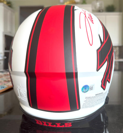 JOSH ALLEN Signed✍️Buffalo Bills🦬Full-Size Authentic On-Field Lunar Eclipse Alternate Speed Helmet (Beckett)