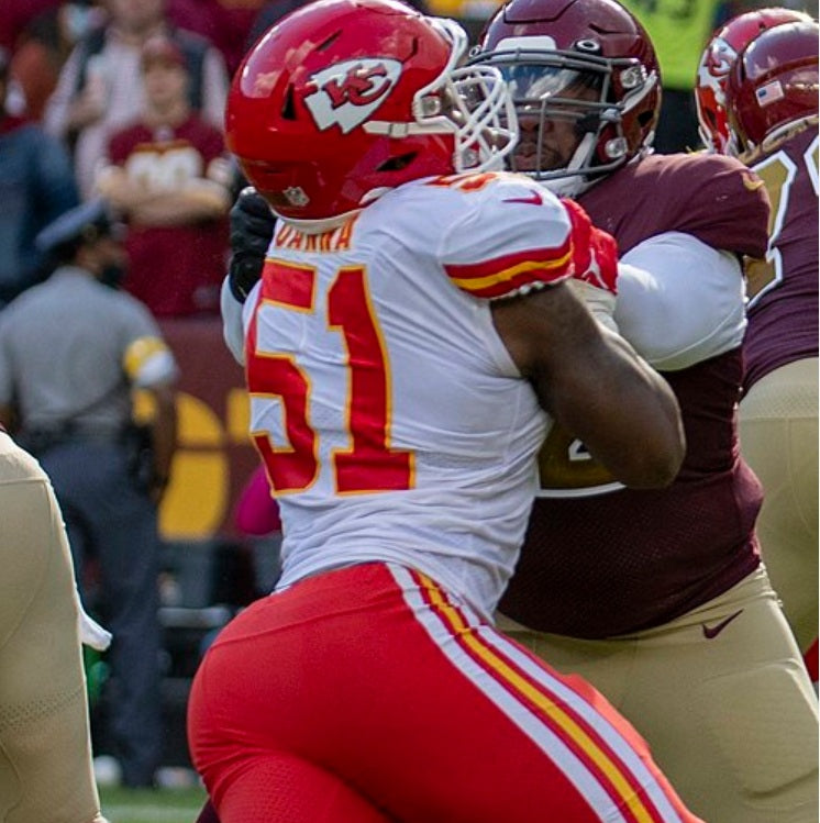 Mike Danna GAME WORN 💪 10/06/25 Kansas City Chiefs Nike NFL Jersey 🎽 vs Jaguars - COA included 🛡️