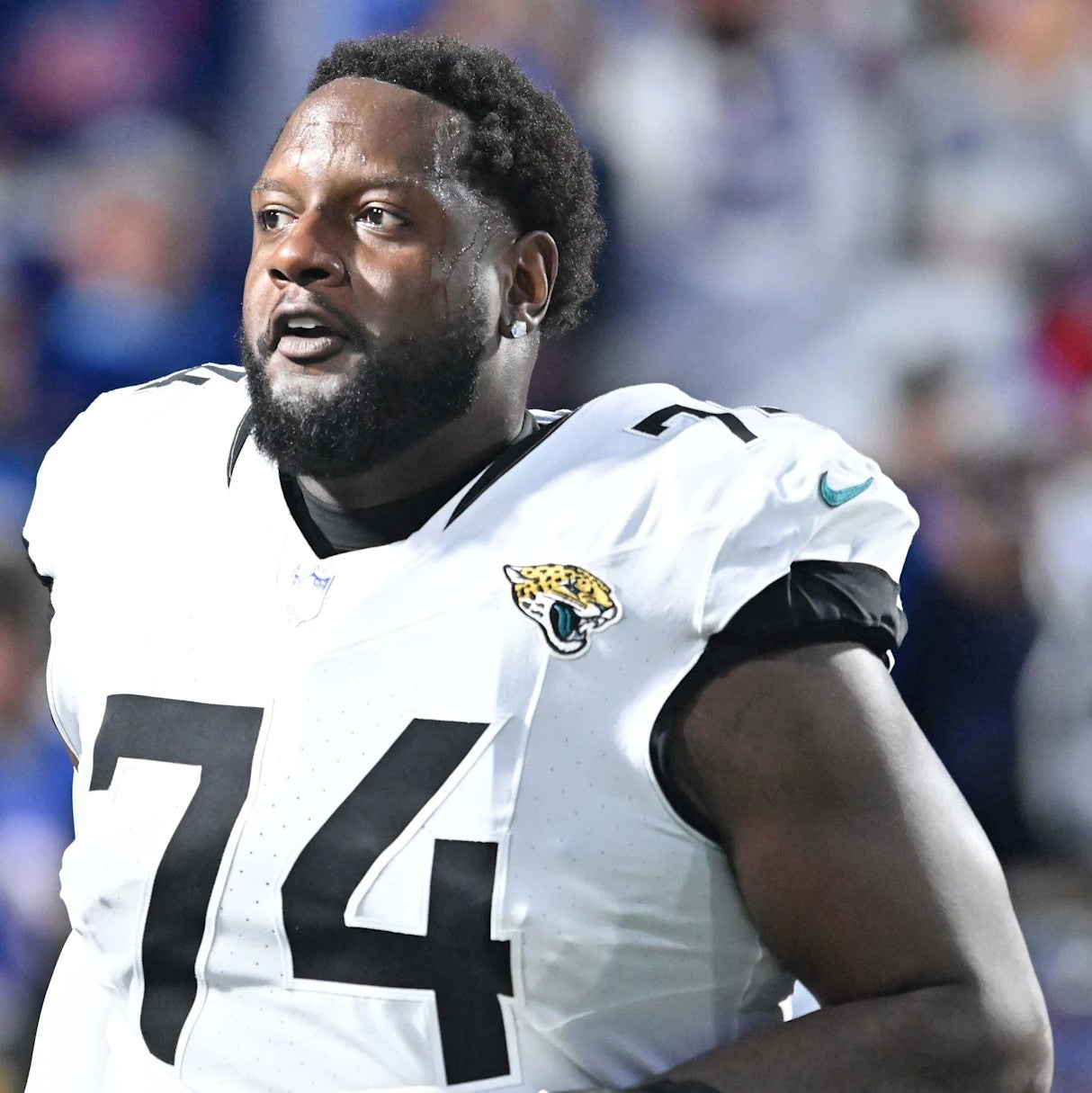 Cam Robinson GAME USED 💪 10/13/24 Jacksonville Jaguars 🐆 Nike NFL Jersey 👕 Inc. PSA COA 🛡️ vs. Chicago Bears (NFL London Game) 🌍