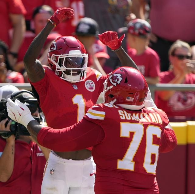 Kingsley Suamataia GAME-USED💪09/14/25 Kansas City Chiefs NFL Jersey🎽vs. Philadelphia Eagles