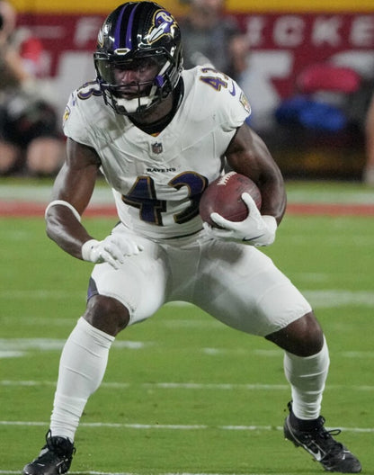 Justice Hill GAME-WORN💪09/07/25 Baltimore Ravens💜NFL Jersey vs.Bills includes COA
