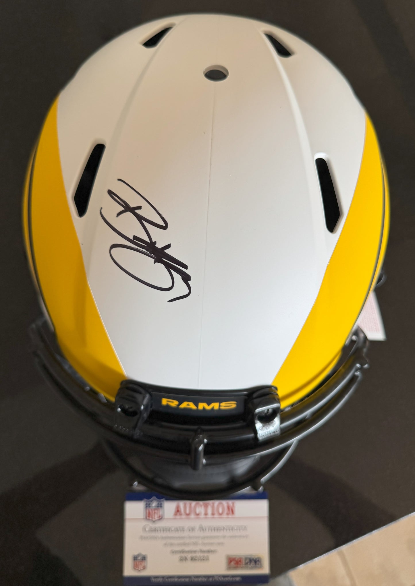 Bobby Wagner Hand-Signed Los Angeles Rams🐏Full-Size Authentic Lunar Eclipse Speed Helmet inc.PSA COA
