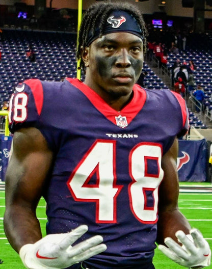 Christian Harris TEAM-ISSUED 💪 Color Rush 🎨 Houston Texans NFL Jersey 👕 Also Inc. COA🛡️