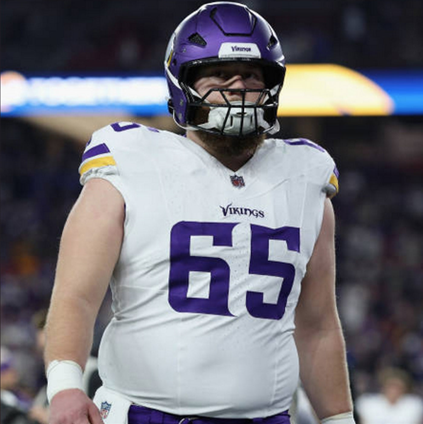 Michael Jurgens GAME WORN 💪 09/28/25 Minnesota Vikings 💜 vs Pittsburgh Steelers NFL Jersey Also includes PSA Authentication