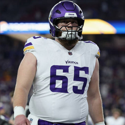 Michael Jurgens GAME WORN 💪 09/28/25 Minnesota Vikings 💜 vs Pittsburgh Steelers NFL Jersey Also includes PSA Authentication