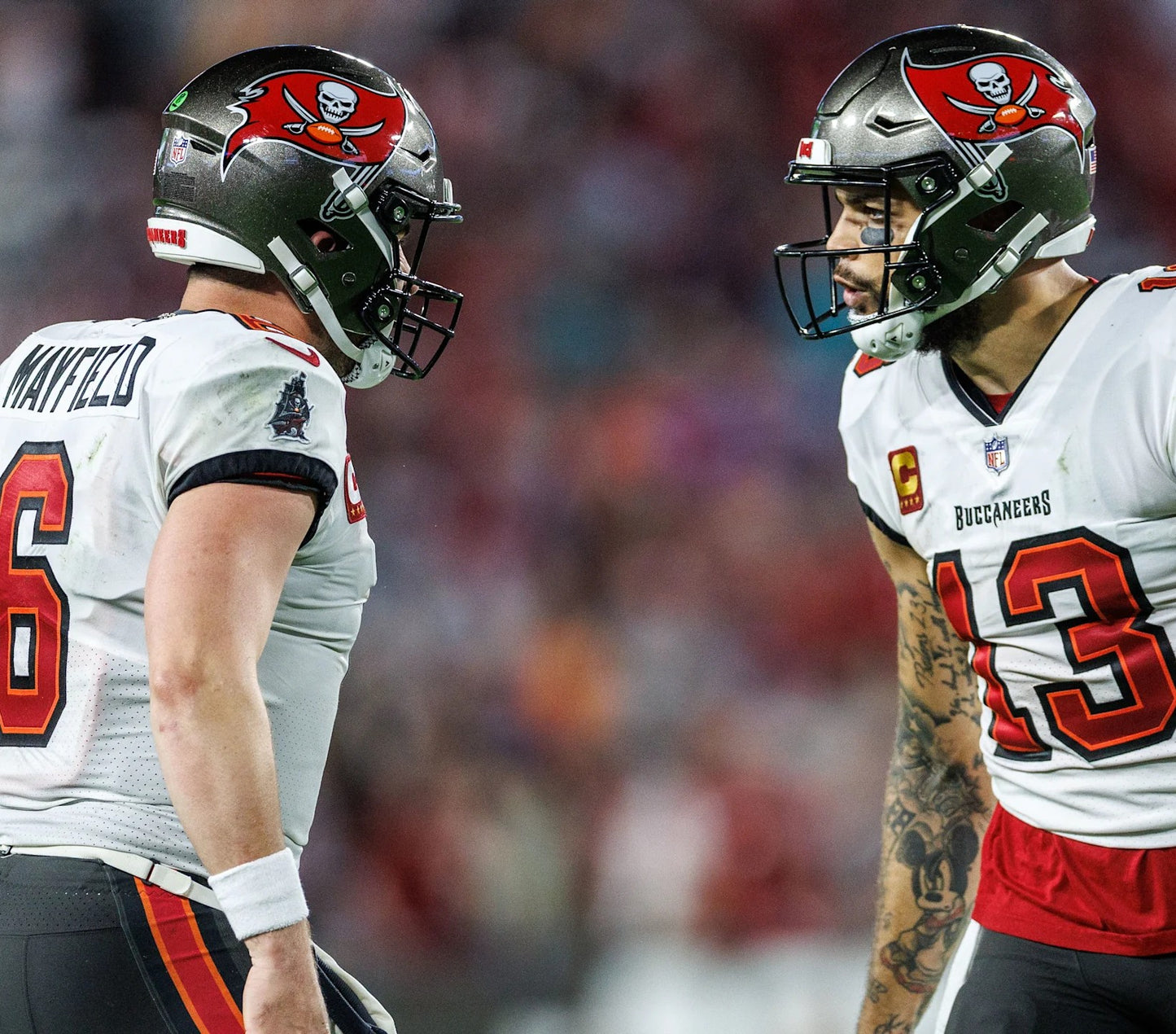 Mike Evans + Baker Mayfield Dual Signed GAME USED Wilson DUKE Ball Tampa Bay Buccaneers Proof of Authenticity included 📄