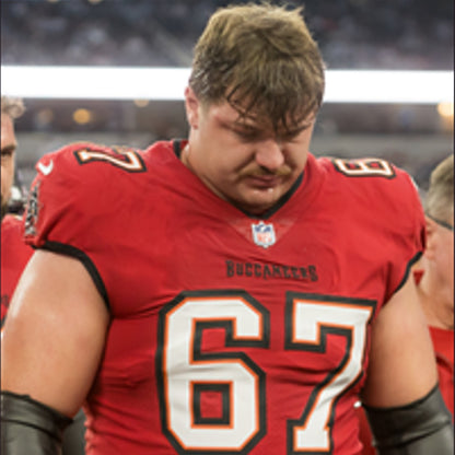 Luke Goedeke GAME WORN 💪12/07/25 Tampa Bay Buccaneers Nike NFL Jersey vs New Orleans Saints Includes Authenticity