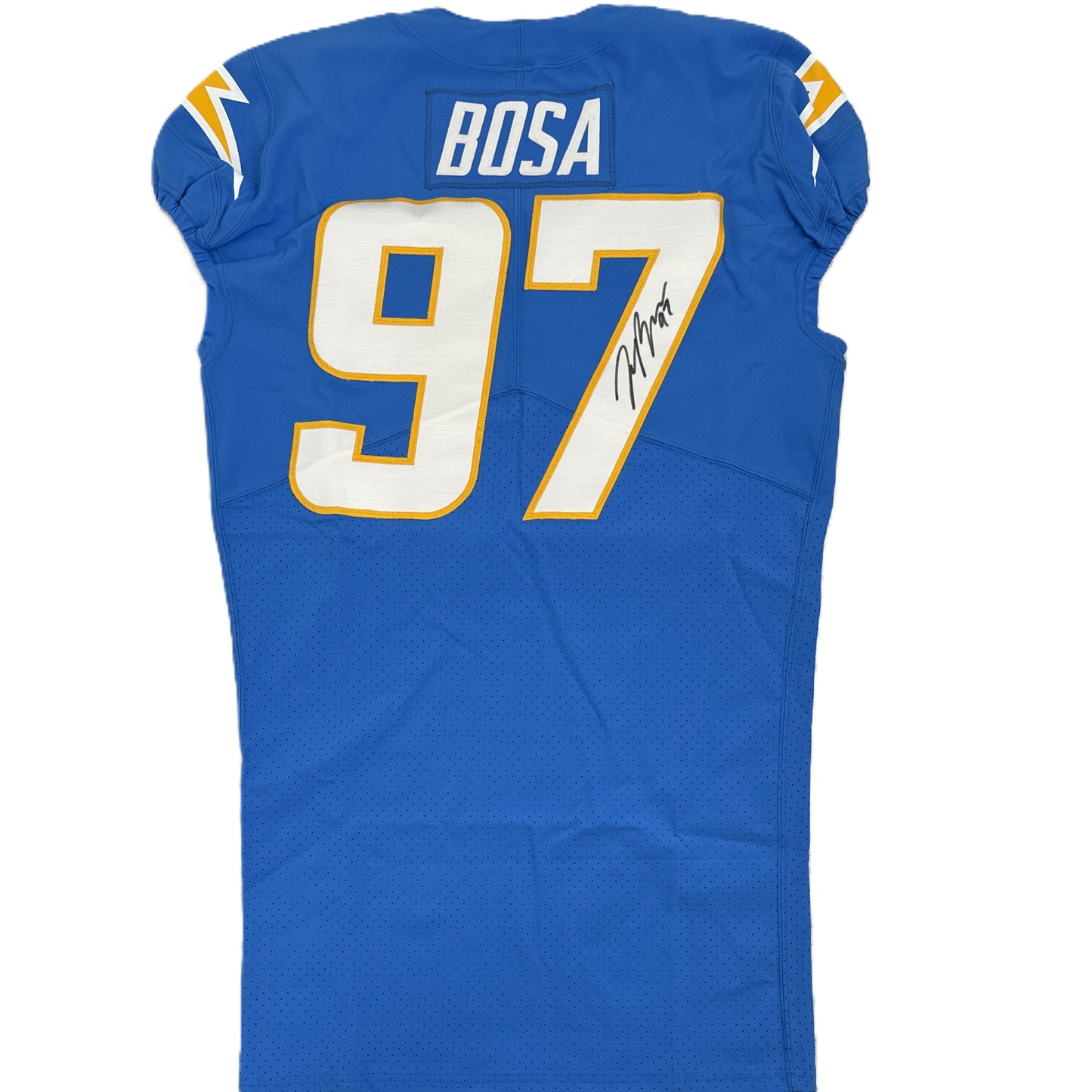 Joey Bosa TEAM-ISSUED💪Hand-SIGNED✍️Los Angeles Chargers⚡NFL Nike Jersey👕inc. Captains Patch + COA📏