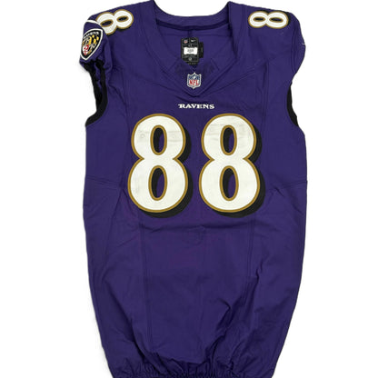 Charlie Kolar GAME-WORN💪from the 2025 season Baltimore Ravens💜Jersey Also includes COA