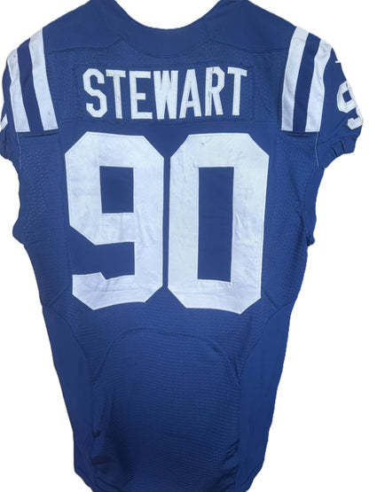 Grover Stewart GAME WORN 💪 Indianapolis Colts 🐎 Nike On-Field NFL Jersey 👕 COA also included 🛡️