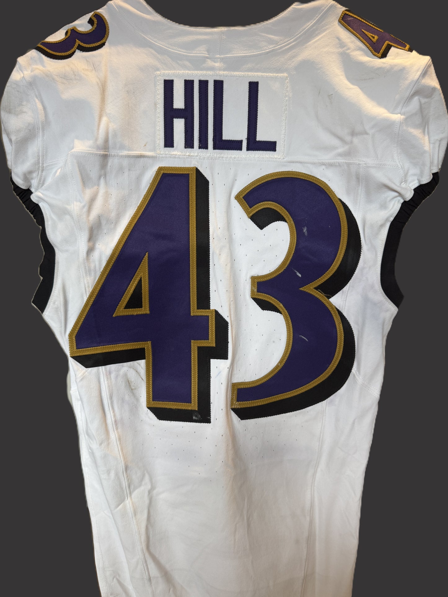 Justice Hill GAME-WORN💪09/07/25 Baltimore Ravens💜NFL Jersey vs.Bills includes COA