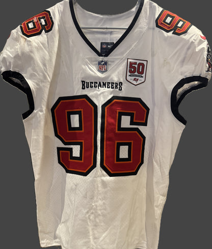 Greg Gaines GAME-WORN 8/23/25 Tampa Bay Buccaneers OnField NFL Jersey vs.Bills