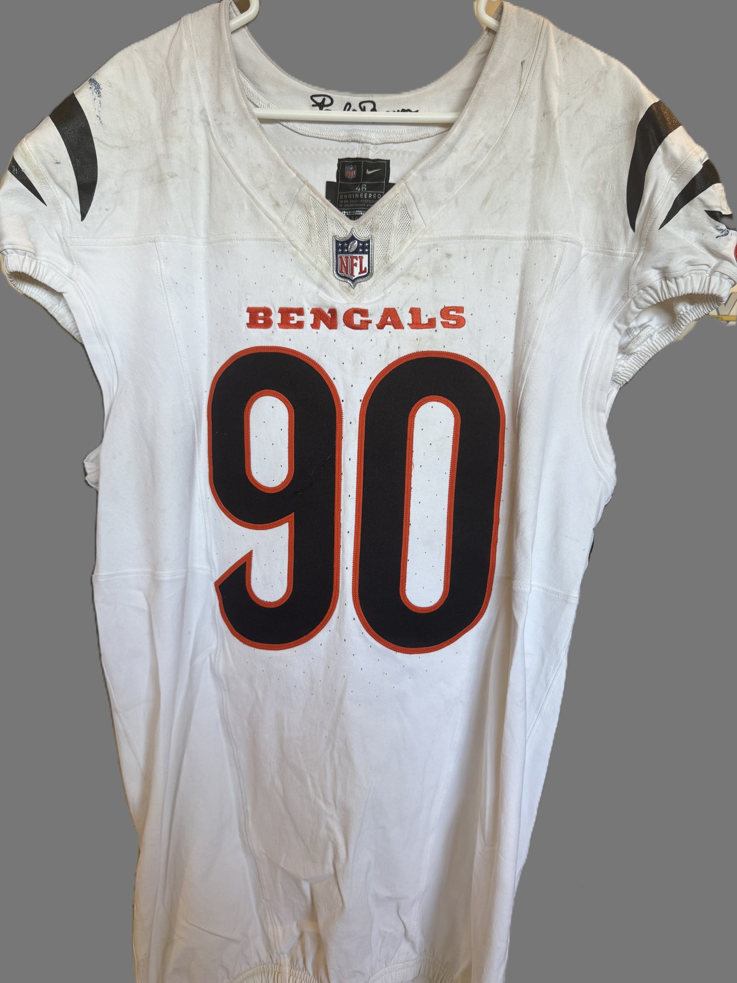Kris Jenkins Jr. GAME-WORN 09/29/25💪Cincinnati Bengals🐅NFL Jersey vs. Denver Broncos