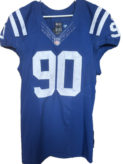 Grover Stewart GAME WORN 💪 Indianapolis Colts 🐎 Nike On-Field NFL Jersey 👕 COA also included 🛡️