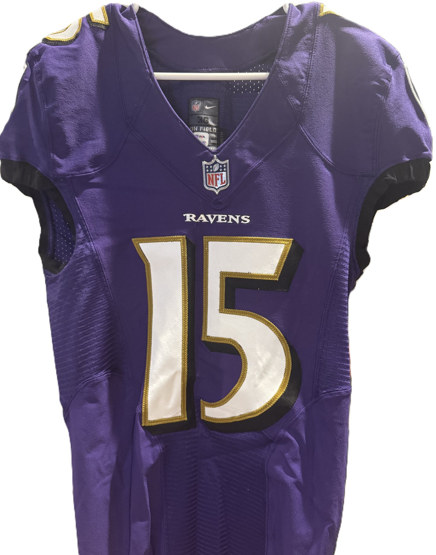 Hollywood Brown GAME-WORN💪Baltimore Ravens💜Nike On-Field NFL Jersey PSA COA