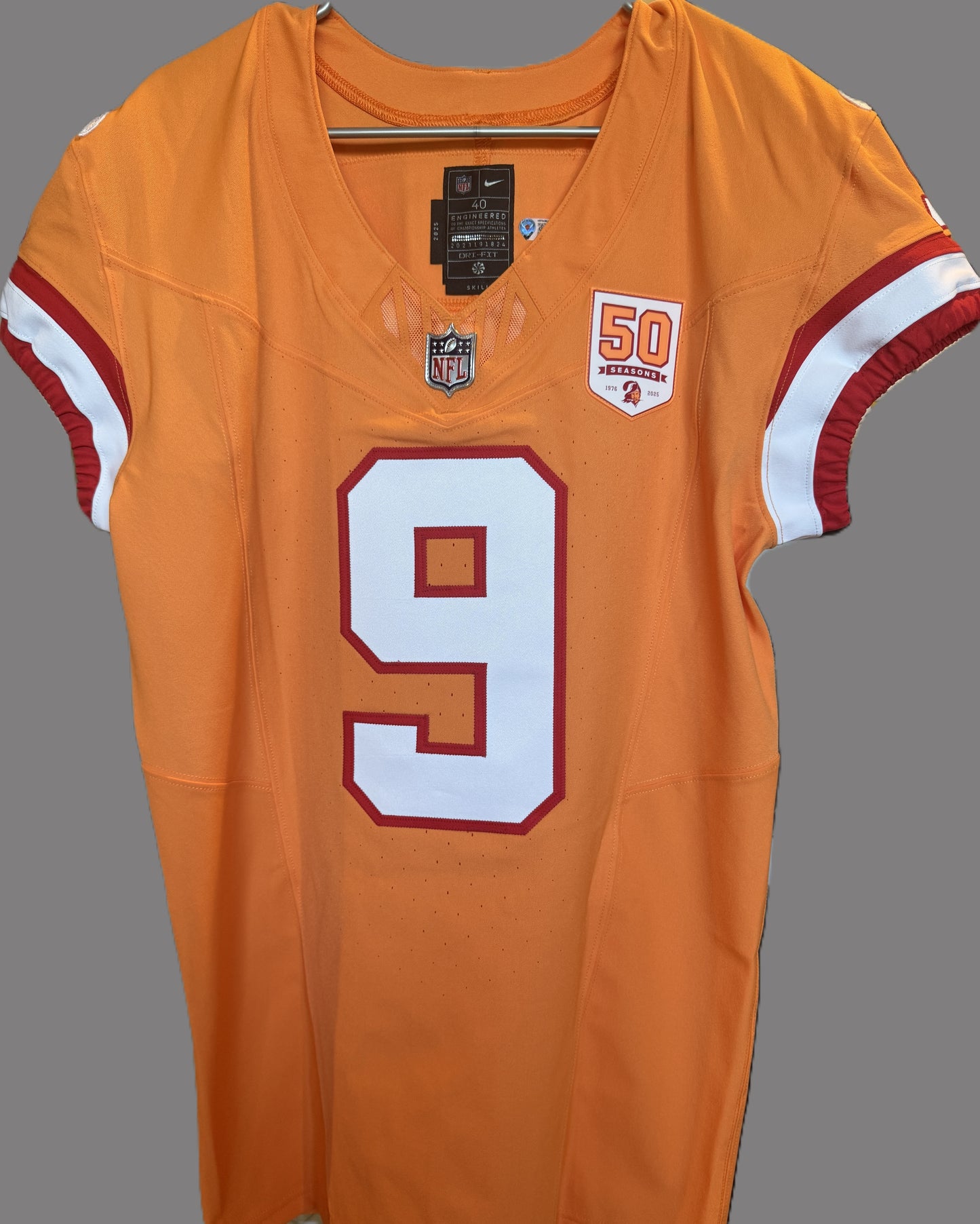 Emeka Egbuka GAME-ISSUED Tampa Bay Buccaneers On-Field NFL Creamsicle Jersey👕
