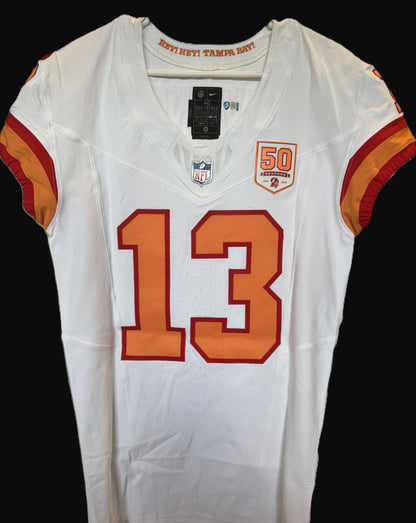 Mike Evans GAME-ISSUED🔥Tampa Bay Buccaneers Nike NFL Iconic 1976 Jersey👕 Inc. 50 Seasons Patch