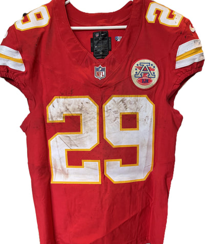 Kareem Hunt GAME-USED💪09/28/25 Kansas City Chiefs NFL Jersey🎽vs. Baltimore Ravens