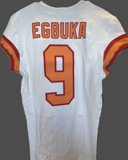 Emeka Egbuka TEAM ISSUED 🔥 Tampa Bay Buccaneers Nike NFL Iconic 1976 Jersey 👕 Also includes Certificate of Authenticity