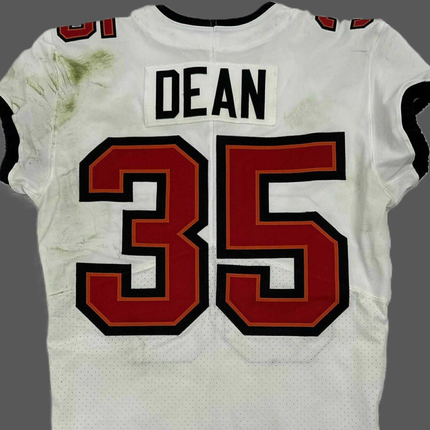 Jamel Dean GAME WORN 💪 11/09/25 Tampa Bay Buccaneers On-Field Nike NFL Jersey 👕 vs. Patriots Inc. COA