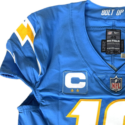 Justin Herbert TEAM-ISSUED💪Los Angeles Chargers⚡NFL Nike Jersey includes Captains Patch