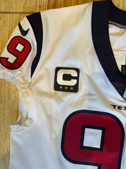 J.J. Watt 💯 GAME ISSUED 💪 Houston Texans On-Field Nike NFL Jersey 👕 Also includes COA 🛡️ & Walter Payton NFL Man of the Year Patch