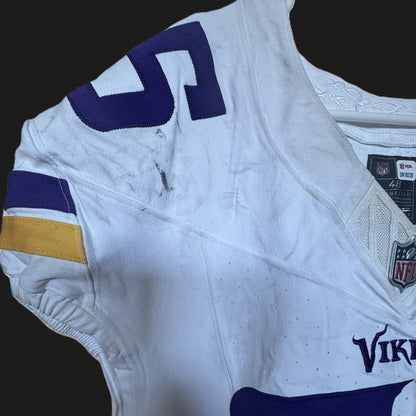 Michael Jurgens GAME WORN 💪 09/28/25 Minnesota Vikings 💜 vs Pittsburgh Steelers NFL Jersey Also includes PSA Authentication