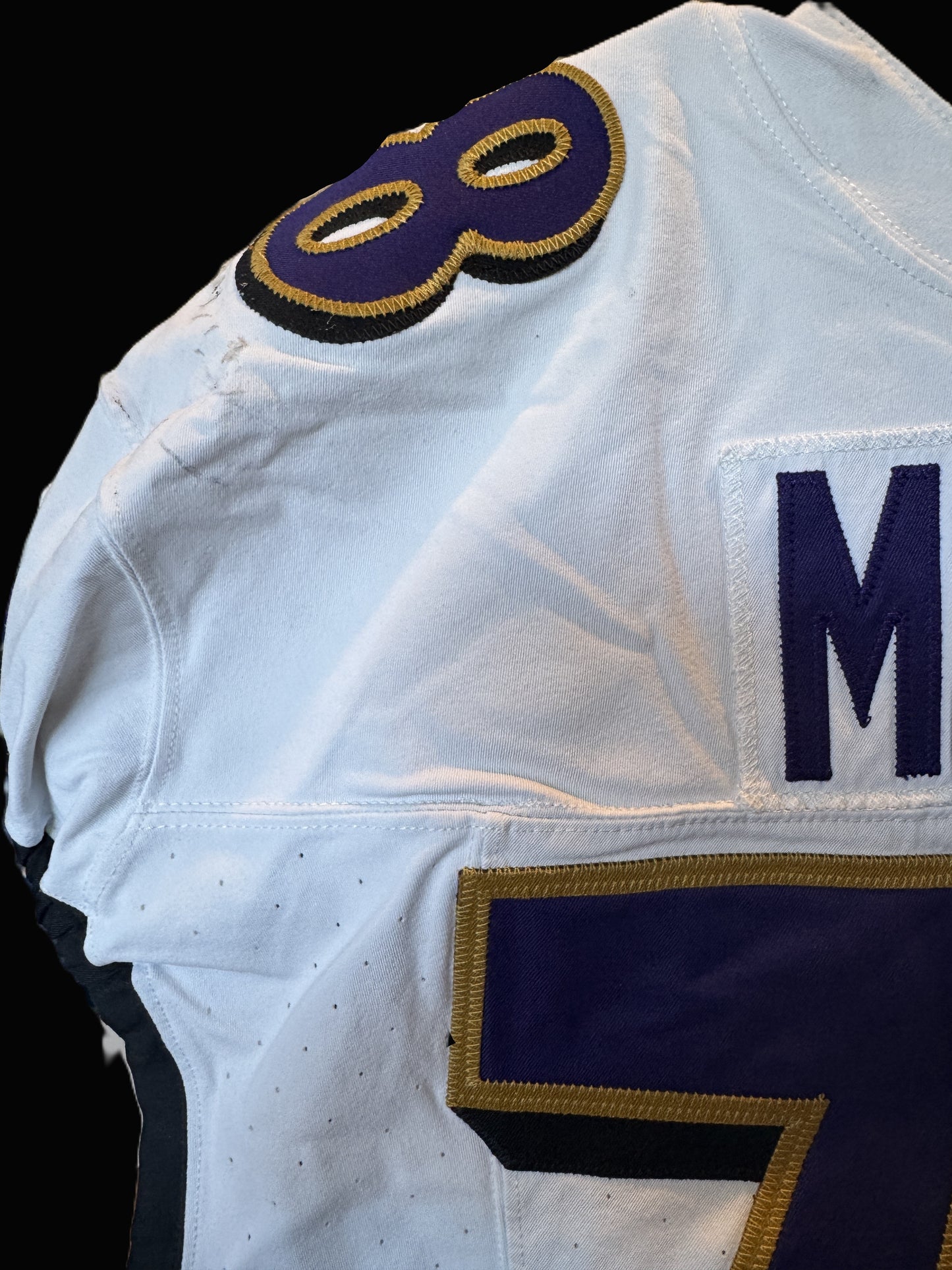 Morgan Moses GAME-WORN💪10/15/23 Baltimore Ravens💜Nike NFL Jersey vs.Titans🌍vs. Titans (London Game)