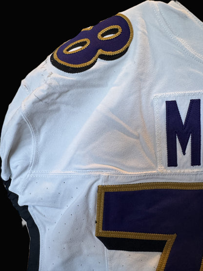 Morgan Moses GAME-WORN💪10/15/23 Baltimore Ravens💜Nike NFL Jersey vs.Titans🌍vs. Titans (London Game)