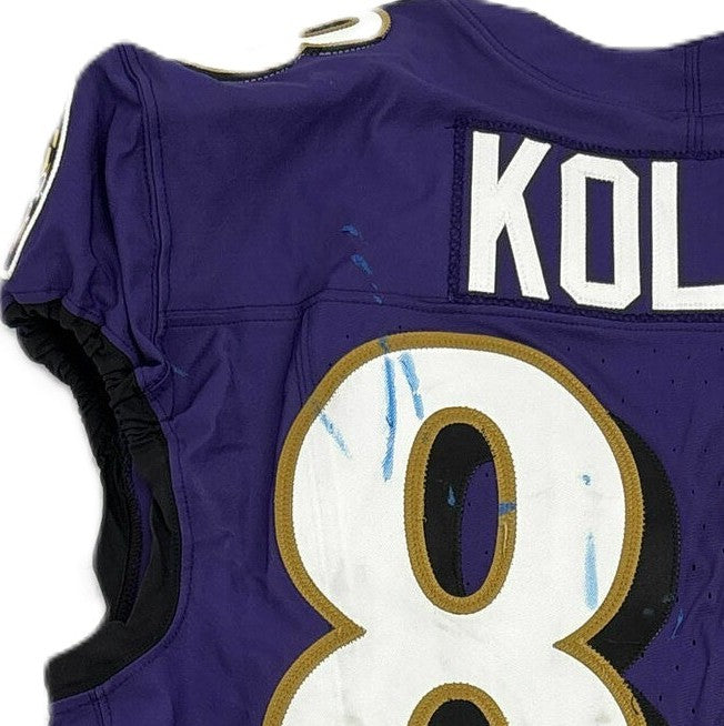 Charlie Kolar GAME-WORN💪10/12/25 On-Field Baltimore Ravens💜Jersey vs.Los Angeles Rams🐏