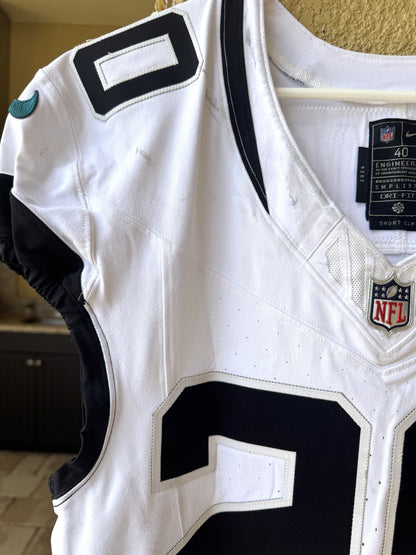 Daniel Thomas GAME WORN 💪 12/22/2024 Jacksonville Jaguars 🐆 Nike NFL Jersey 👕 vs. Las Vegas Raiders