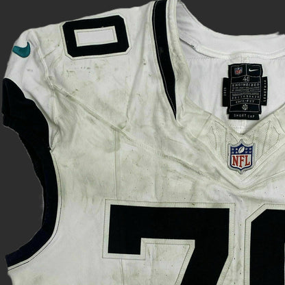Cole Van Lanen GAME WORN 11/02/25 Jacksonville Jaguars🐆NFL Jersey vs Las Vegas Raiders Also Includes Certificate of Authenticity