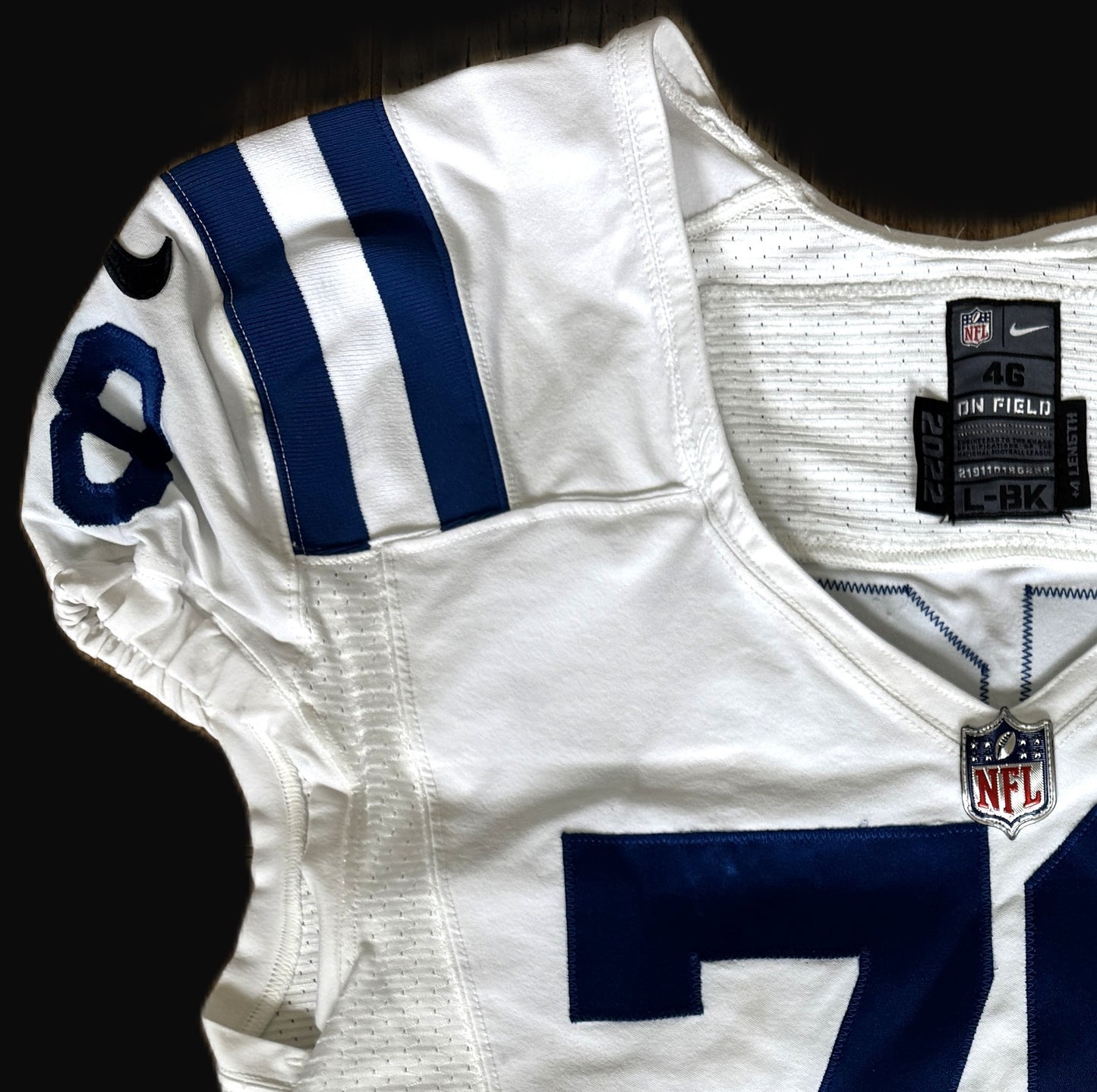 Ryan Kelly Signed ✍️ GAME WORN 10/06/22 Indianapolis Colts On-Field NFL Jersey 🎽 vs. Denver Broncos Also includes PSA Authenticity 🛡️