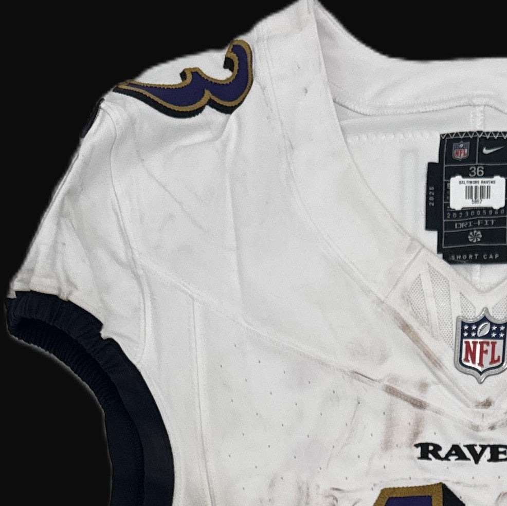 Justice Hill GAME-WORN💪09/07/25 Baltimore Ravens💜NFL Jersey vs.Bills includes COA
