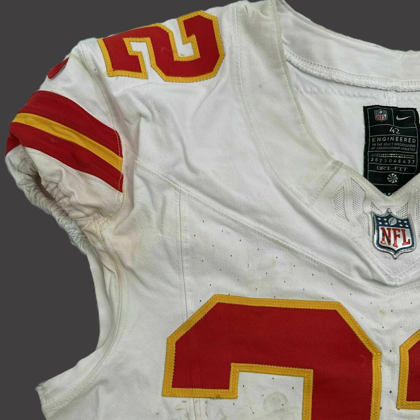 Nick Bolton GAME WORN 💪 11/16/25 Kansas City Chiefs Nike NFL Jersey 🎽 vs Denver Broncos Also Includes Certificate of Authenticity