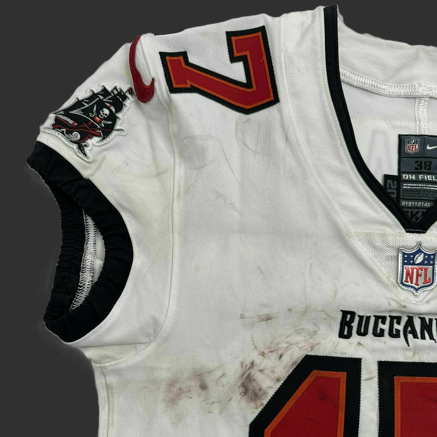 Sterling Shepard Signed + Inscribed GAME WORN 10/20/25 Tampa Bay Buccaneers Jersey vs Detroit Lions Also includes COA 🛡️