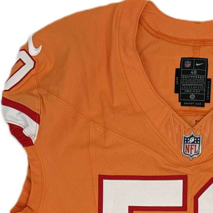 Vita Vea GAME ISSUED 💪 Tampa Bay Buccaneers Nike On-Field NFL Creamsicle 🟧Jersey 👕 Includes COA