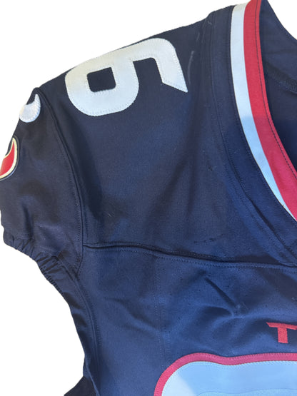 Dalton Schultz GAME WORN 💪 Houston Texans 🐂 Nike NFL Jersey👕 Salute to Service Game Also includes COA 🛡️