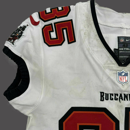 Jamel Dean GAME WORN 💪 11/09/25 Tampa Bay Buccaneers On-Field Nike NFL Jersey 👕 vs. Patriots Inc. COA