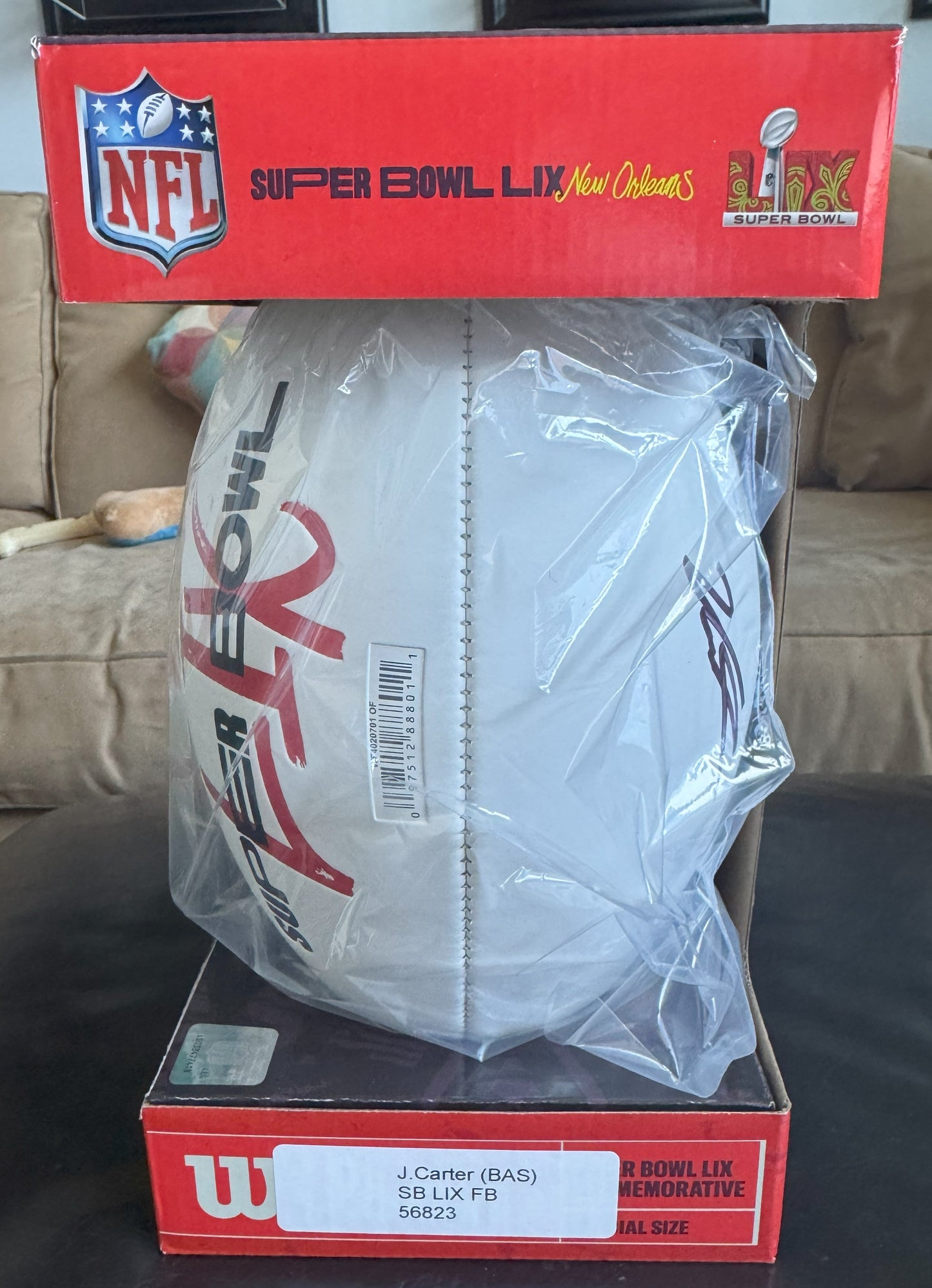 Jalen Carter Signed✍️Philadelphia Eagles🦅Super Bowl LIX Logo NFL Wilson Football