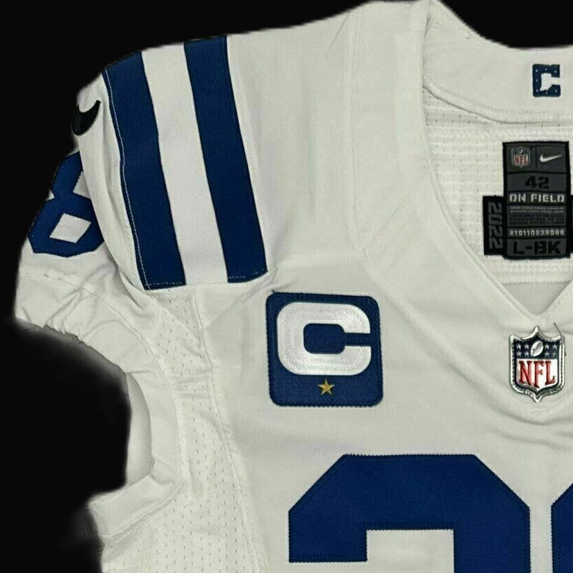 Jonathan Taylor SIGNED TEAM ISSUED 💪 Indianapolis Colts Nike NFL Jersey 👕 Inc COA and Captain's Patch