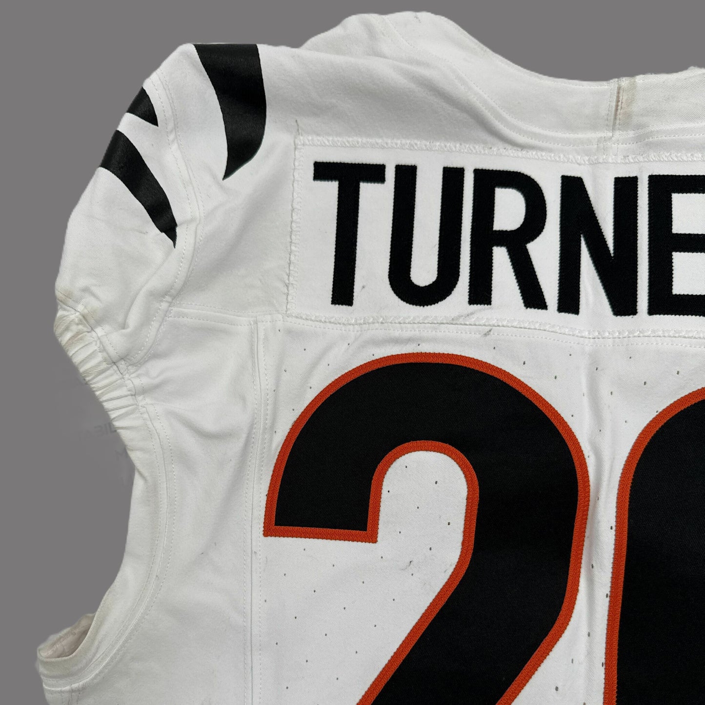 DJ Turner II GAME WORN 10/16/25 💪 Cincinnati Bengals 🐅 Nike NFL Jersey 👕vs Pittsburgh Steelers inc. COA 🛡️