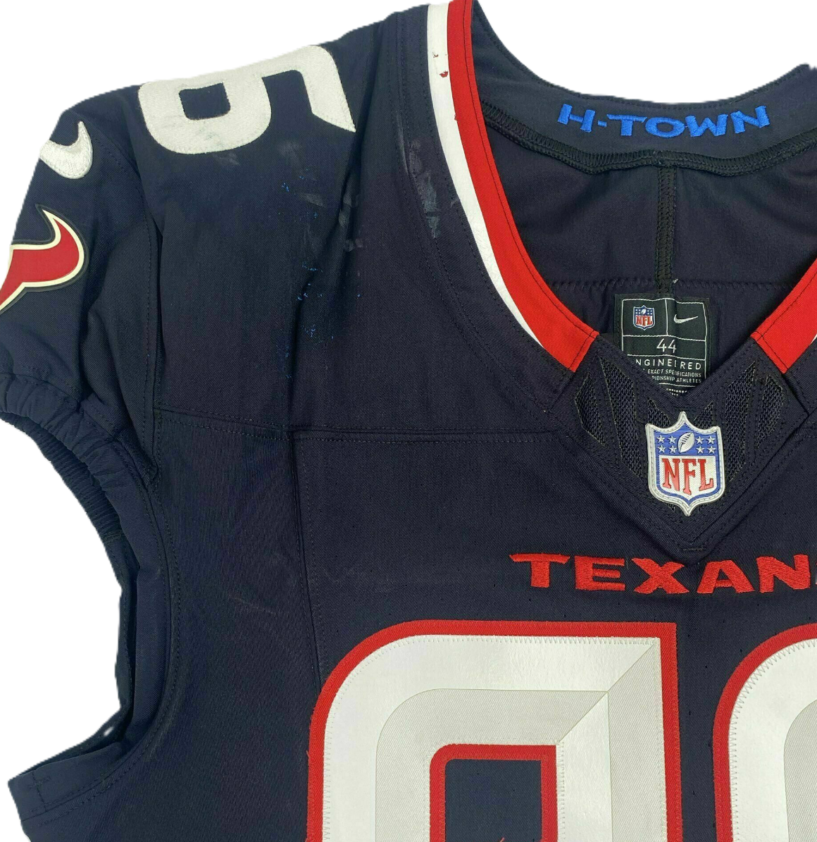 Dalton Schultz GAME WORN 09/07/25 Houston Texans Nike NFL Jersey vs Los Angeles Rams Also includes COA