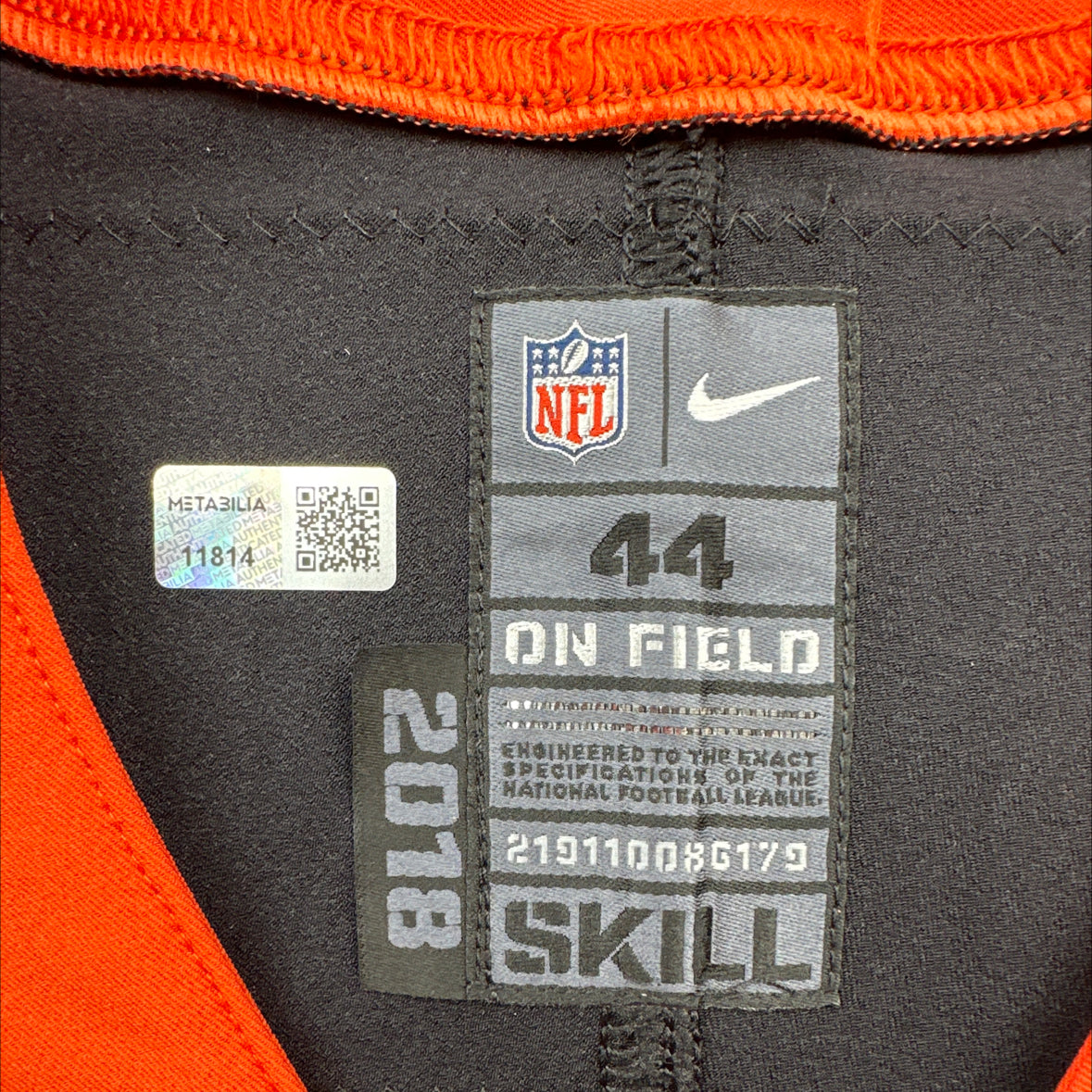 Joe Burrow Team-Issued Cincinnati Bengals On-Field Nike NFL Jersey Includes captains patch Size 44🧡🖤