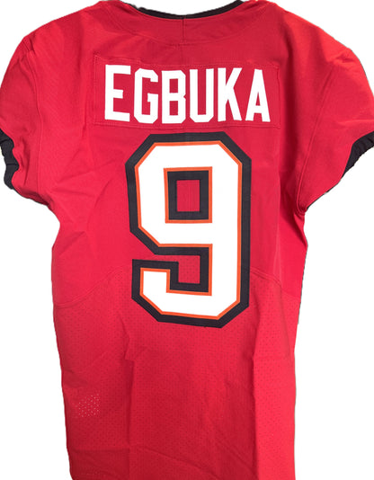 Emeka Egbuka GAME-ISSUED Tampa Bay Buccaneers On-Field Nike NFL Jersey🎽(Red)