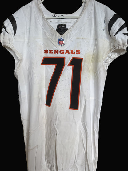 Amarius Mims GAME-WORN 09/29/25💪Cincinnati Bengals🐅NFL Jersey vs. Denver Broncos🐎