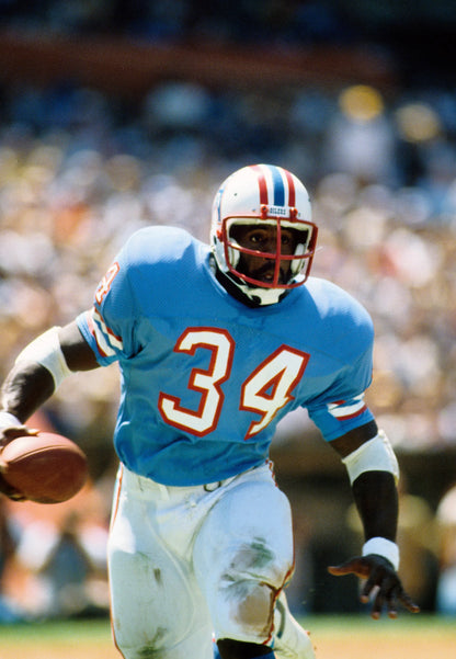 Earl Campbell Hand Signed 🖊️ Houston Oilers mini speed NFL Helmet 🏈 Also includes COA 🛡️